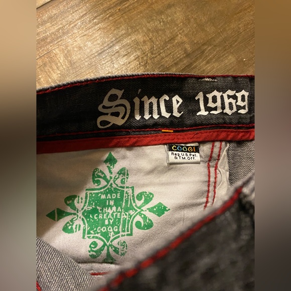 COOGI Union Jack Denim Jeans early 2000s embroidered logo - Picture 4 of 10